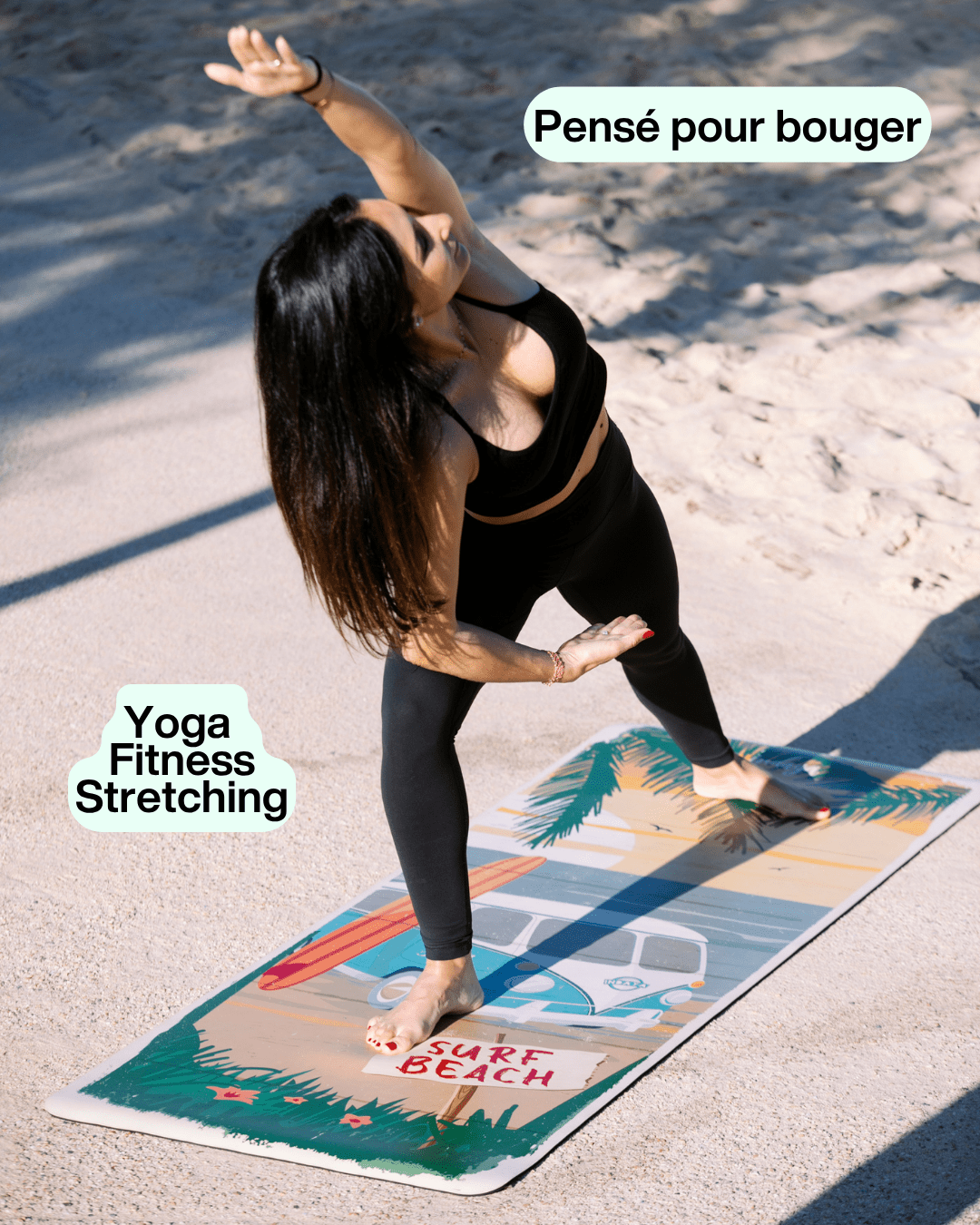 Tapis de yoga Jungle – antidérapant et confortable – Indaya