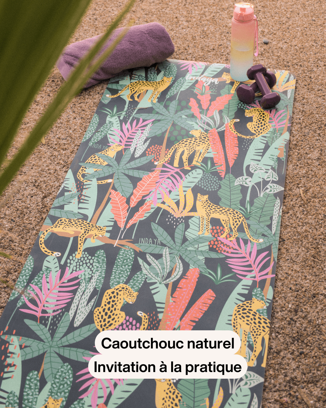 Tapis de yoga Jungle – antidérapant et confortable – Indaya